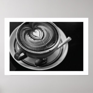 Black and White Latte Poster