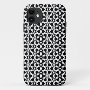 Black and White Lattice Pattern iPhone 11 Case