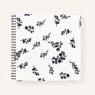 Black and White Leaves Notebook