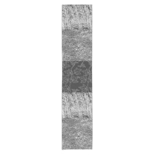 Black and White Leaves Prints Table Runner