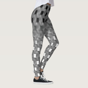 Black and white legging, and gray plates on top? leggings