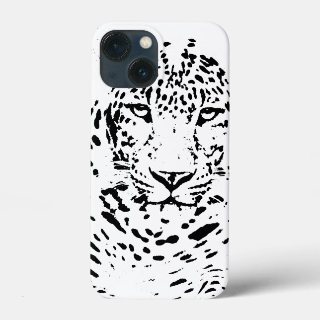 Black and White Leopard Case-Mate iPhone Case (Back)