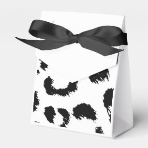 Black and White Leopard Pattern Favour Box