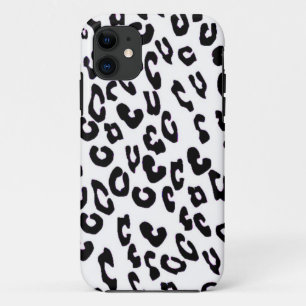 Black And White Leopard Print iPhone 11 Case