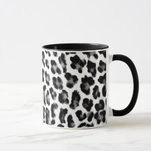 Black and White Leopard Print Mug
