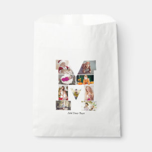 Black and White Letter M Photo Collage Favour Bags