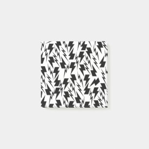 Black and White Lightning Classic Back-to-School Post-it Notes