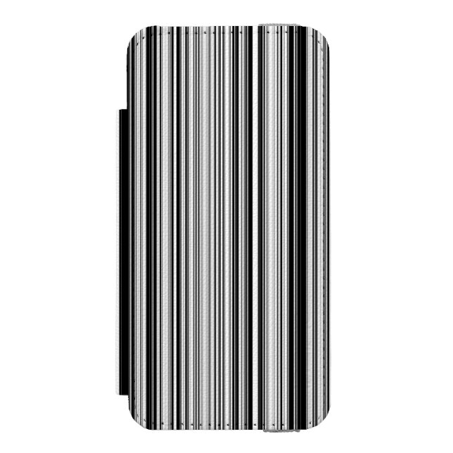 Black And White Lines Incipio iPhone Wallet Case (Folio Front)