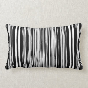 Black And White Lines Lumbar Cushion