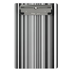 Black And White Lines Mini Clipboard