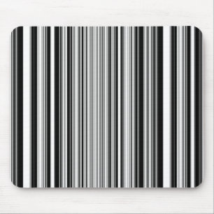 Black And White Lines Mouse Mat