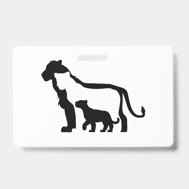 Black and White Lions ID Badge (Front)