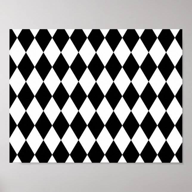 Black and White Liquorice Pattern Poster (Front)