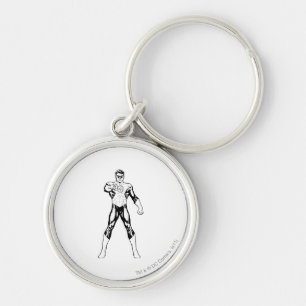 Black and White Looking forward Key Ring