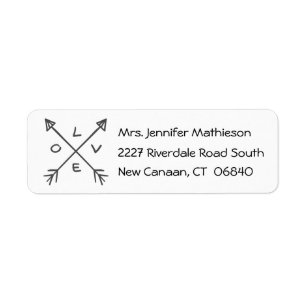Black And White Love Arrows Address