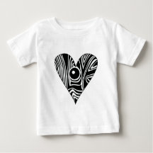 Black and White LOVE heart