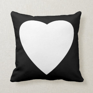Black and White Love Heart Design. Cushion