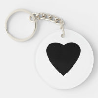 Black and White Love Heart Design.
