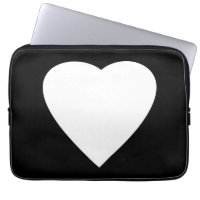 Black and White Love Heart Design.