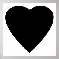 Black and White Love Heart Design.