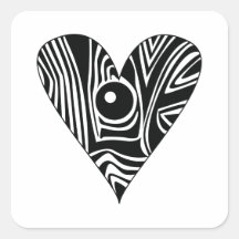 Black and White LOVE heart