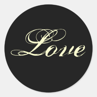 Black and White Love Stickers - Customised