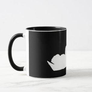 Black And White Love Swans Mug