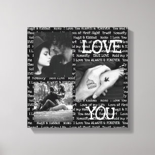 Black and White Love You Couple's Photo Wall Art