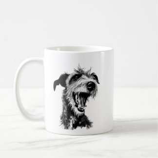 Black and white Lurcher | Cute Greyhound Coffee Mug