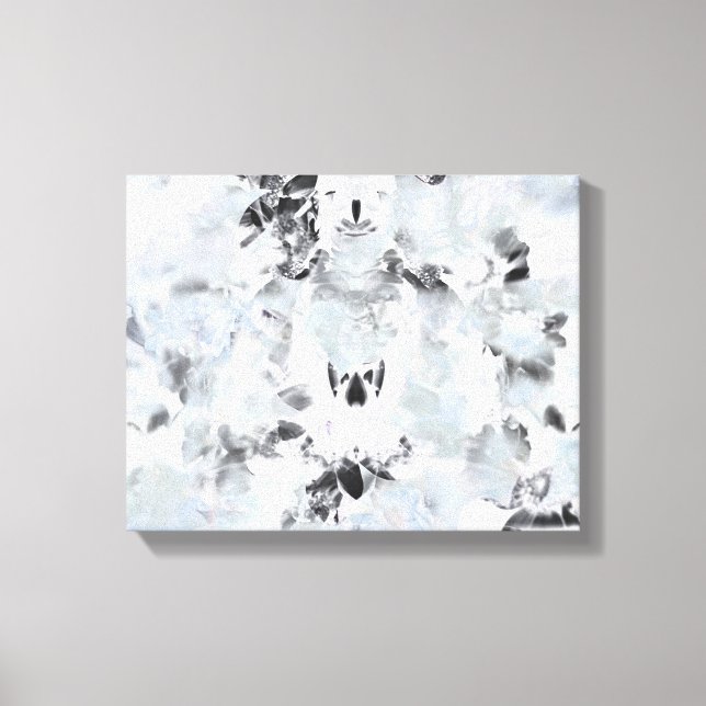 Black and white luxurious abstract modern art canvas print (Front)