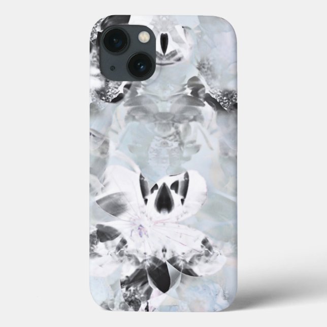 Black and white luxurious abstract modern art Case-Mate iPhone case (Back)