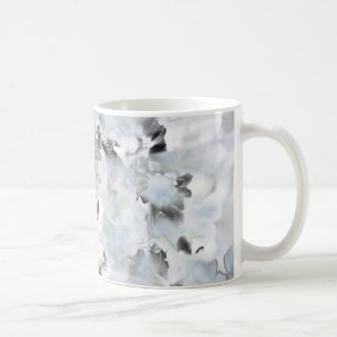Black and white luxurious abstract modern art coffee mug