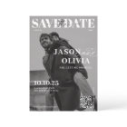 Black and White Magazine Cover Photo Wedding