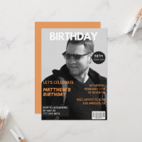 Black and white Magazine Editorial 58th birthday