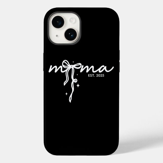 Black and White Mama Est Personalised Case-Mate iPhone Case (Back)