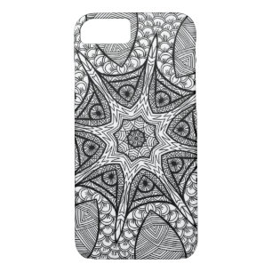 Black and White Mandala Cell Phone Case