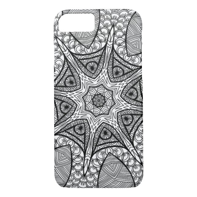 Black and White Mandala Cell Phone Case (Back)