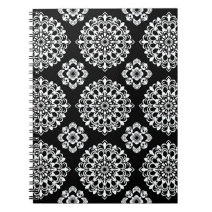Black and White Mandala Design Notebook