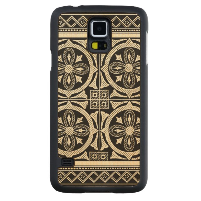 Black and White Mandala Motif by Vision Studio Carved Maple Galaxy S5 Case (Back)