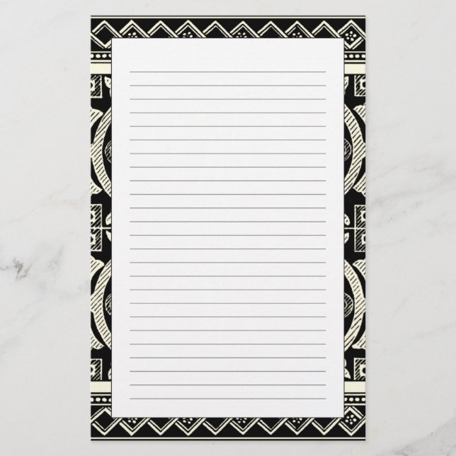 Black and White Mandala Motif by Vision Studio Stationery (Front)