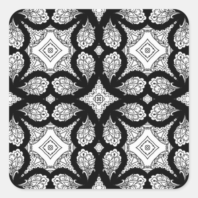 Black and White Mandala Stickers (Front)