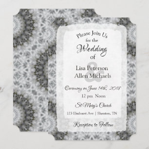 Black and White Mandala Wedding invitations