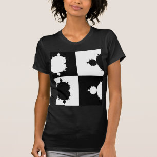 Black and White Mandelbrot T-Shirt