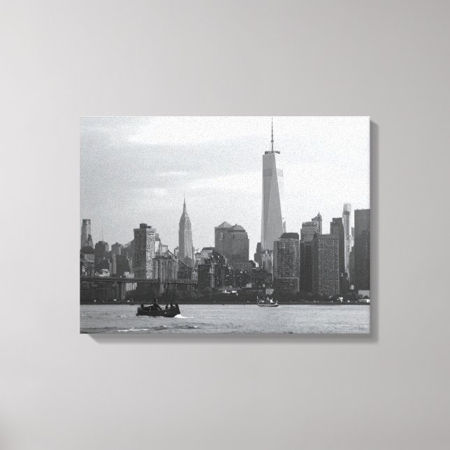 Black and white Manhattan Canvas Print (Front)
