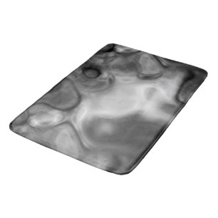 Black and White Marble abstract Bath Mat