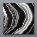 Black and white marble agate effect tile<br><div class="desc">This modern tile features a sophisticated blend of black, white, and grey in a striking agate inspired marble effect. With abstract, flowing lines, it brings elegant stone texture and a monochrome palette to any space. Perfect for luxury bathrooms or contemporary interiors seeking a touch of stylish artistry.</div>