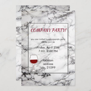 Black And White Marble And Glass Invitation