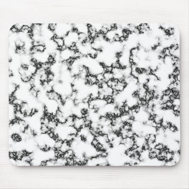 Black and white marble background mouse mat (Front)