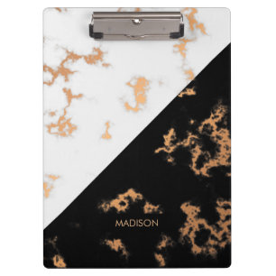 Black and White Marble Clipboard