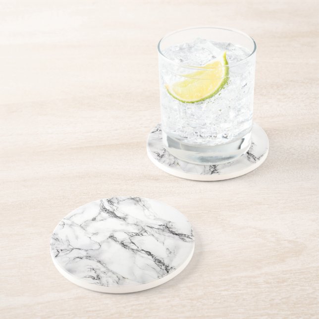 black and white marble coaster (Side)